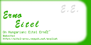 erno eitel business card